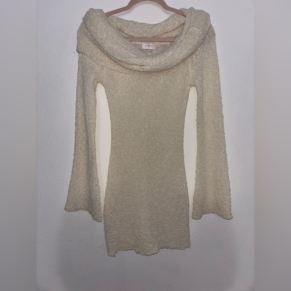Meshki Giselle Off Shoulder Cowl Neck Dress M - Picture 3 of 8